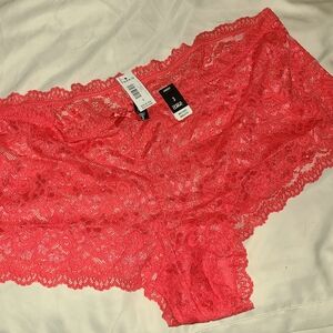 Torrid Sexy Lace Boyshort Panty - Coral Pink
